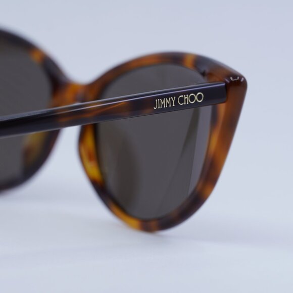 Jimmy Choo NADIA/S 008670 Sunglasses Havana Cat Eye Frame, Brown Lenses - Picture 5 of 9